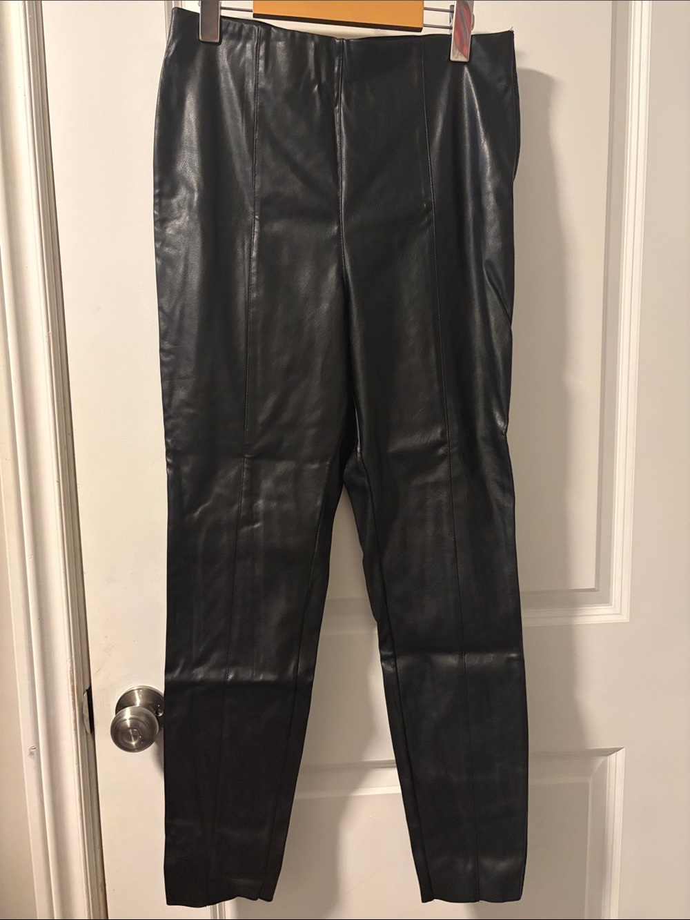 H&M Black Faux Leather Women's Pants